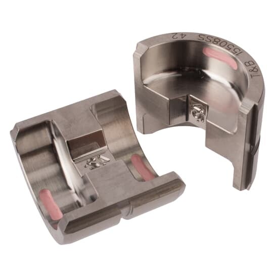 Die for 12-14 Ton Tools for 1/0 CU, #2 Al, Die Color Pink, Die Code 42