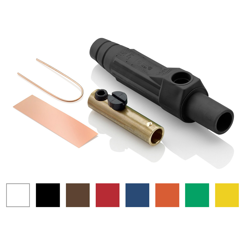 15 Series Single Pole Cam-type Female Detachable Plug, Taper Nose, Single Set Screw, Sleeve With Thermoplastic Screw, 600 Volts Rated Up To 150 Amperes Continuous Cable Range #8- #2 Awg. - Blue