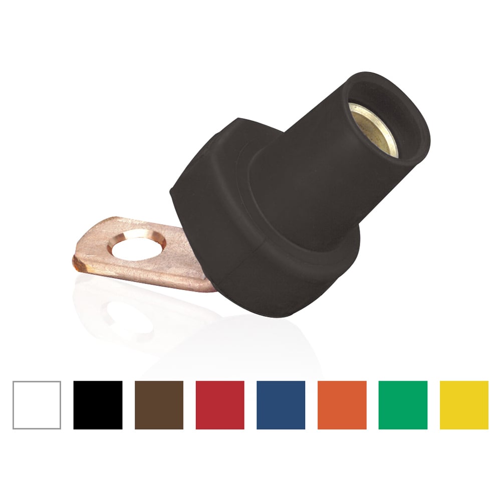16 Series Single Pole Cam Type Female Angle Connector Taper Nose, 600 Volts Rated Up To 400 Amperes Continuous. Cable Range - 2 To 4/0 - Yellow