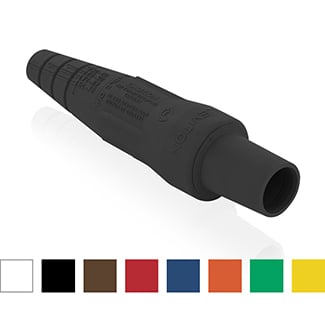 Insulator for Female Plug, Cam-Type, Detachable, Cable Range- 1/0 - 4/0 AWG, 16 Series Taper Nose-Black