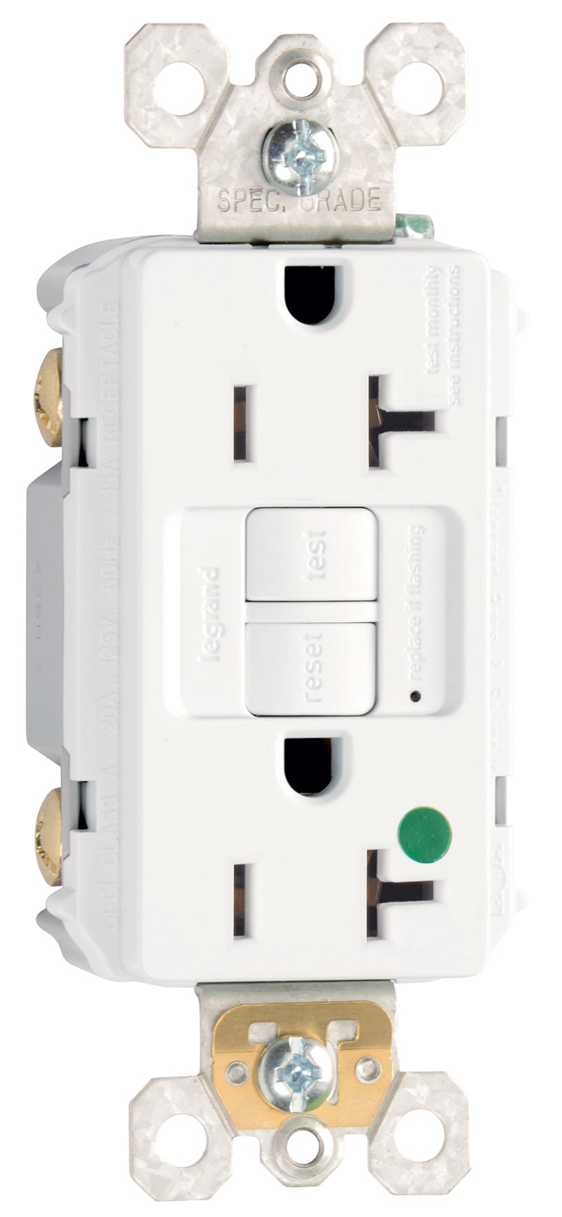 SELF-TEST GFCI HOS GRD REC 20A 125V