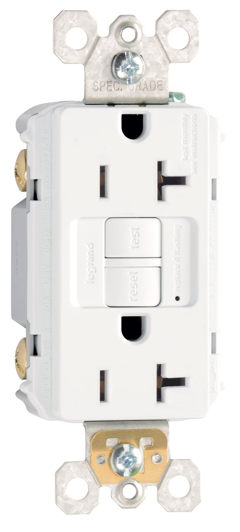 SELF-TEST GFCI RECEP 20A 125V NAFTA WH