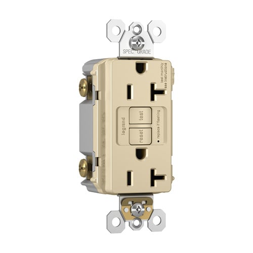 Legrand 2097-TRI 20A 125V Self-Test GFCI Tamper-Resistant, Ivory