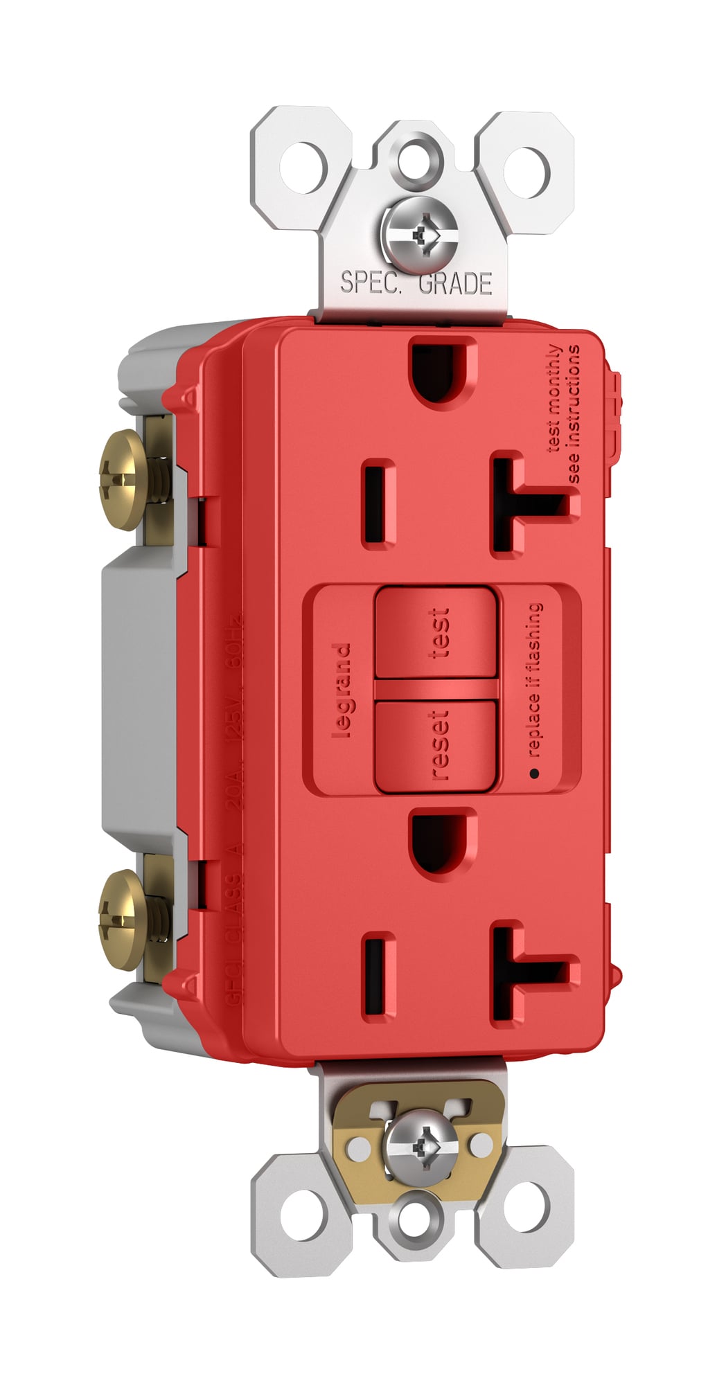 RADIANT SELF TEST TR GFCI 20A 125V RED