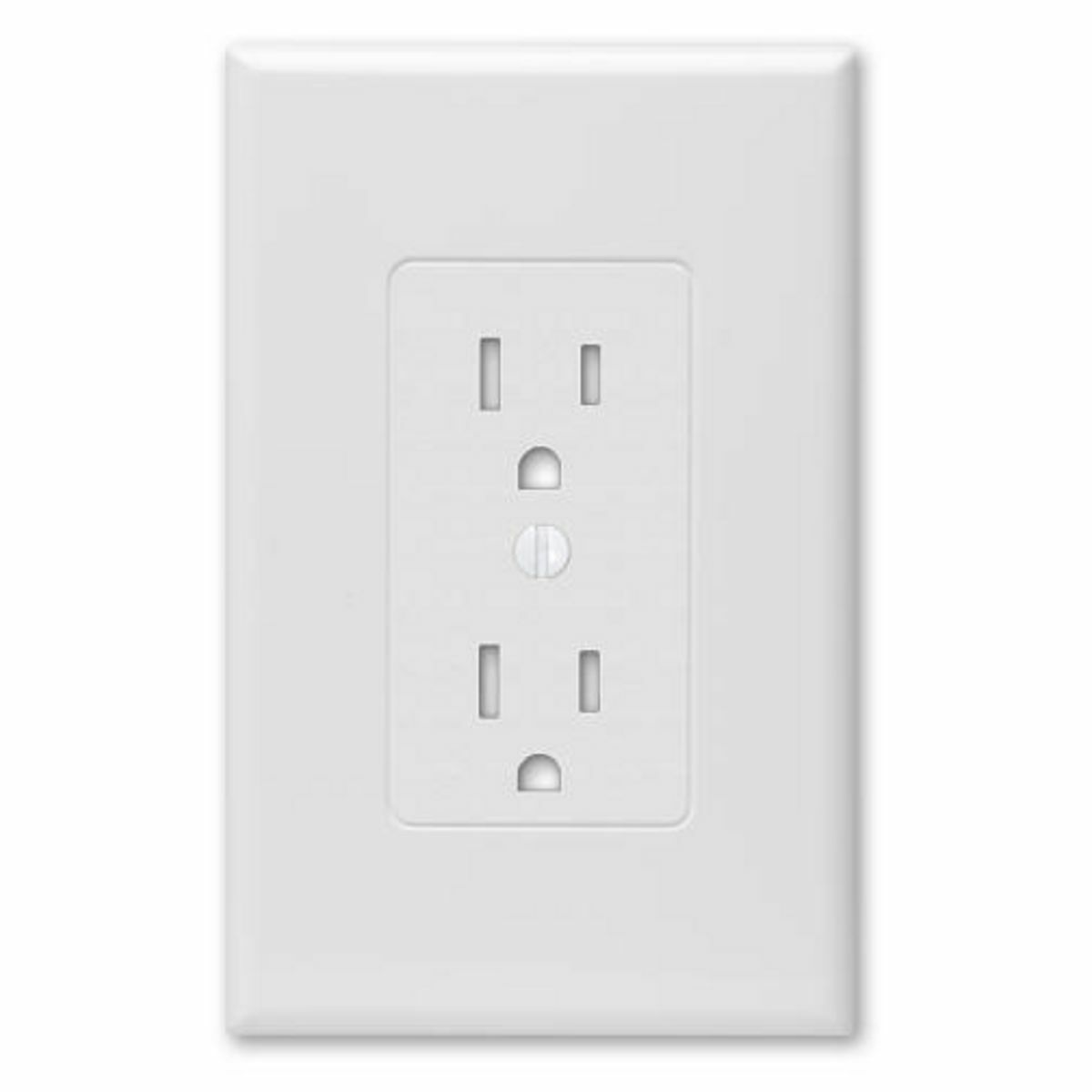 Decorator Covers Wallplates, Duplex, White