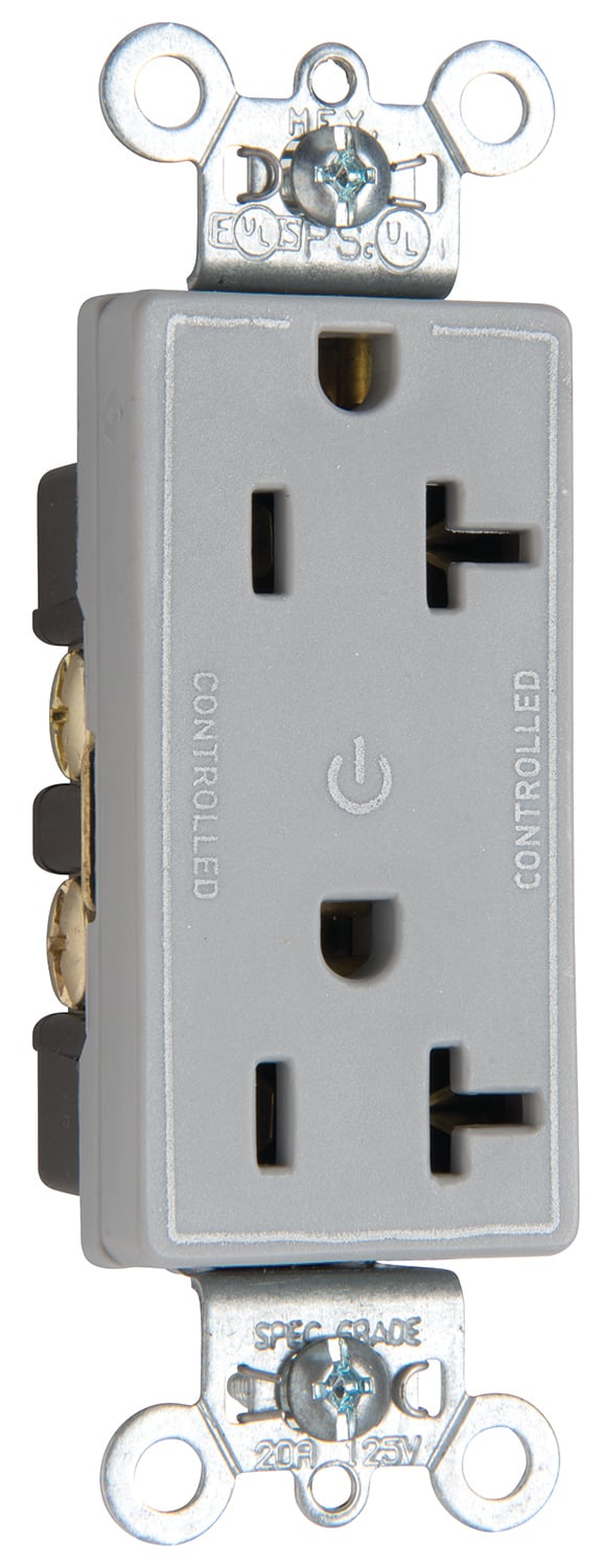 20A DUAL CONT DECO RECP GRY