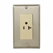 PLGRCPT ALU-NWT RECPT 20A125V TWO SQ