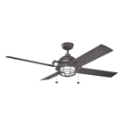 Simple straight lines and subtle details done in Distressed Black are the highlights of this damp rated 65in; ceiling fan from Maor Patio collection. The details come together to create a beautiful traditional style sure to enhance any home.