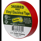 Color Coding Tape, Polyvinyl Chloride material, Red, 60 ft. length, 3/4 in. width, 30 N/CM tensile strength, 7 mil. thickness, Steel-1.5, Backing-0.15 N/CM adhesion strength, 600 V voltage rating