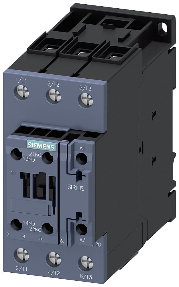Contactor,AC3 18.5KW/400V, 1NO+1NC, 24V AC 50/60HZ, 3-pole, size s2, screw terminal