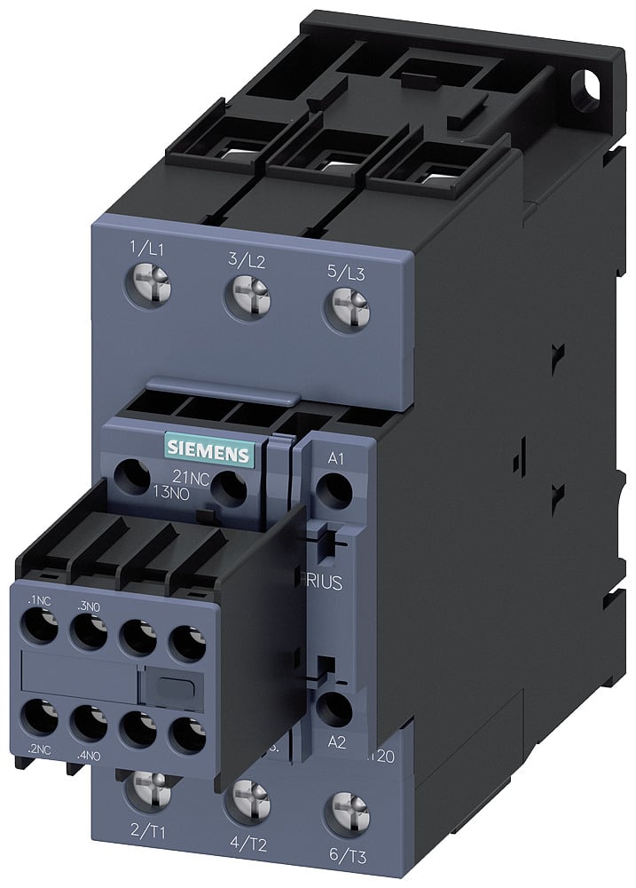 Contactor,AC3 18.5KW/400V, 1NO+1NC,110VAC 50HZ/120v 60HZ, 3-pole, size s2, screw terminal