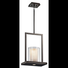 Big makes a bold statement with this 1 light pendant from the Triad(TM) collection. Generously sized, it combines a refined form with a casual style. Layered glass shades - one frosted, one clear - create a soft, inviting light.