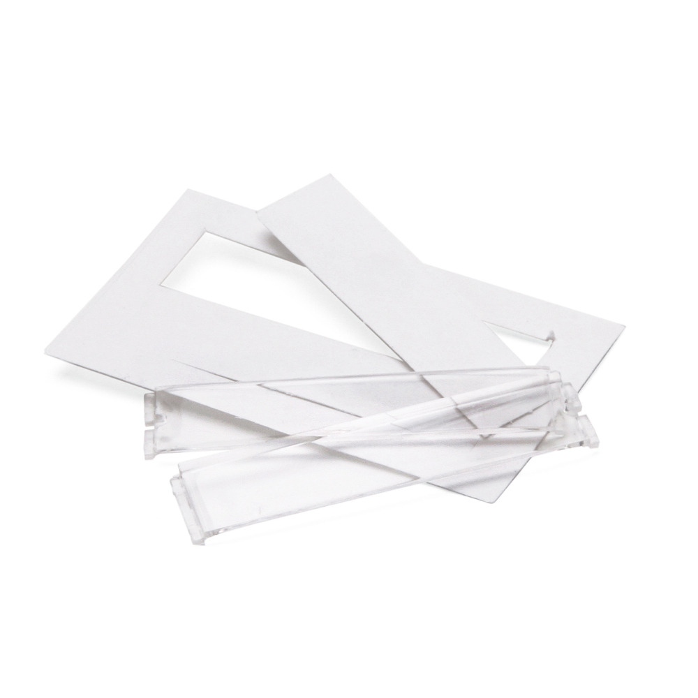 Labels And Windows For Stainless Steel And Angled Wallplates. Polybagged 2 Labels And 2 Windows Per Bag.
