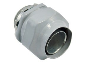 Connector, Liquid Tight, Direct Burial Rated, Zinc Die Cast, Polyolefin Coated, Size 3/4 Inch