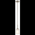 The straight lines and up-sized satin etched glass of this Brushed Nickel 1 light mini pendant from the Shailene Collection create the perfect casual look for the updated urban lifestyle.