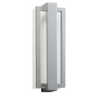 The Sedo(TM) 18.25in; LED outdoor wall light features a sleek contemporary look with its clear polycarbonate diffuser and Platinum finish. The Sedo wall light works in several aesthetic environments, including home or office.