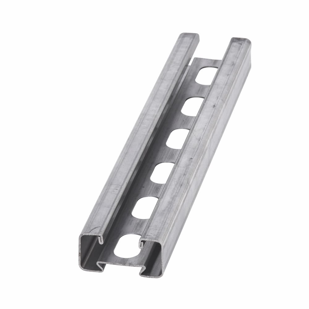 4D CHNL, 1" X 2", 5/8" X 1 1/4" SLOTTED HOLES, 18 GA, 120-