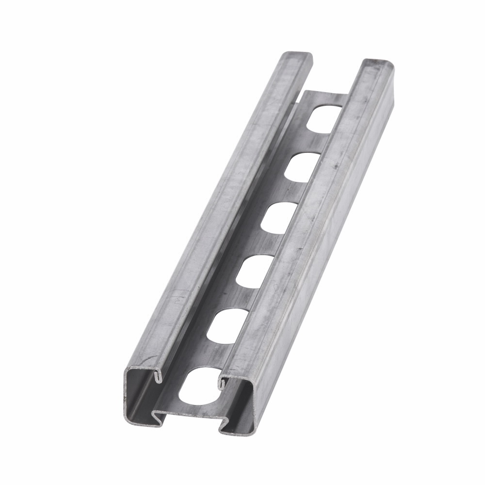 4D CHNL, 1" X 2", 5/8" X 1 1/4" SLOTTED HOLES, 18 GA, 240-