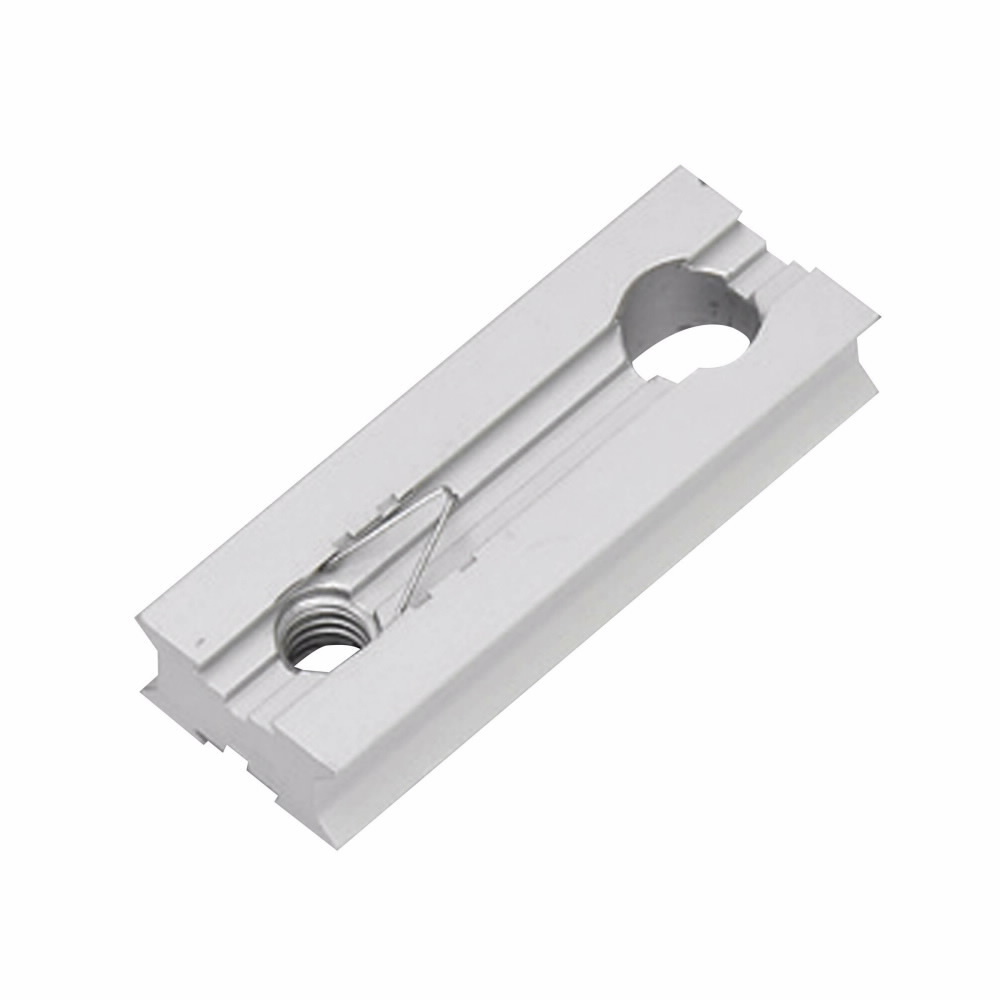 Eaton B-Line series 4Dimension strut pipe clamps and fittings, Aluminum, 4 dimension back-to-back, Used with 3/8?-16 X 1/2? long cone point set screw, Dove-tail bar, Aluminum finish, 690 lbs pull out strength, 3/8"-16 thread size