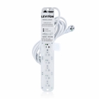 16A - 125VAC Medical Grade Power Strip.  Surge-protected.  With 6 Nema 5-20R Outlets With Locking Covers. 15-ft Power Cord With Right-angle Nema 5-20P Plug