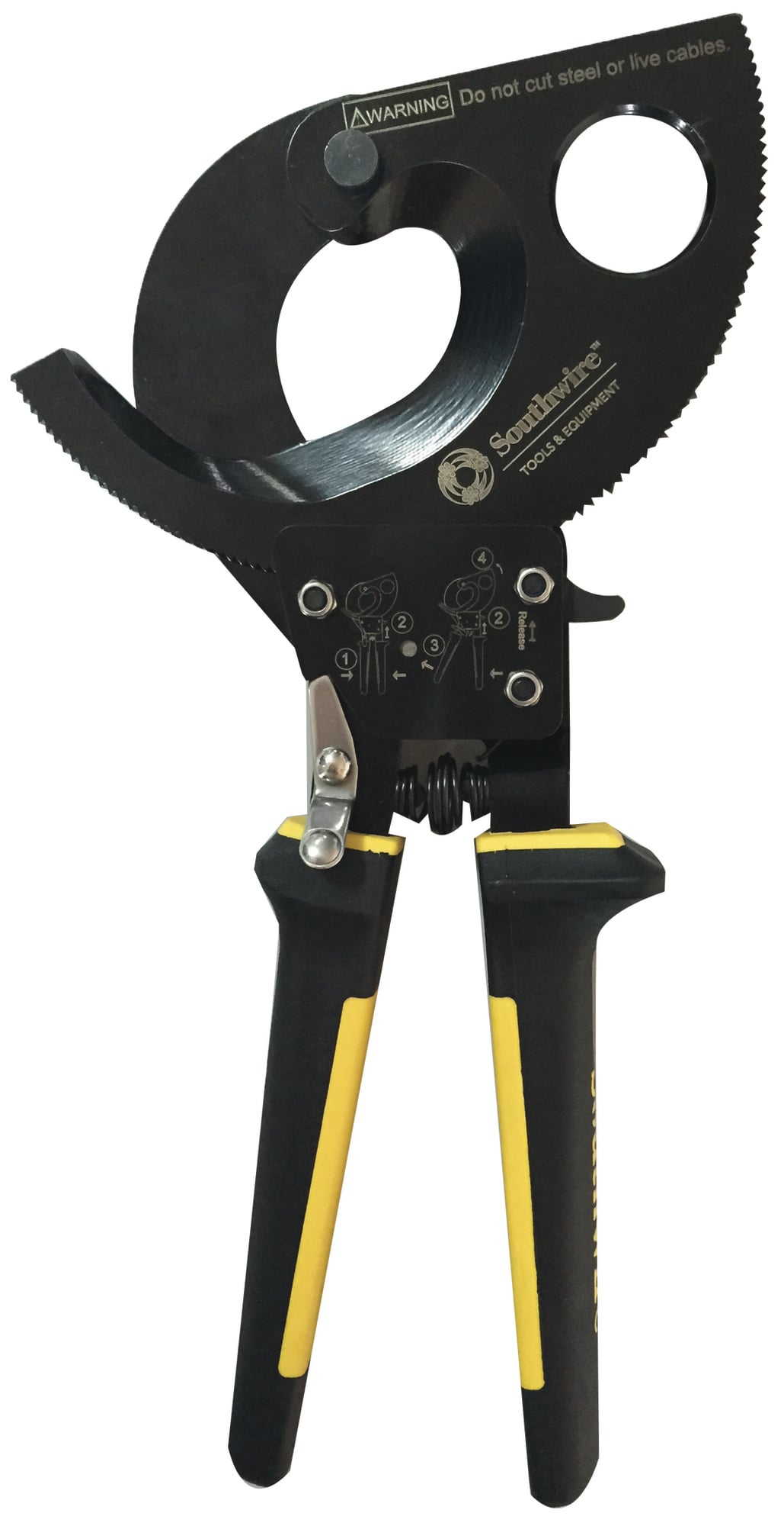 Hardened steel blades ensure consistent cuts and long-term durability, while the rounded blade design minimizes cable distortion during cutting.