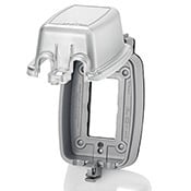 Extra Duty While In Use Cover With GFCI/Decora Opening.  Vertical Mount. Polycarbonate Base And Cover -Clear