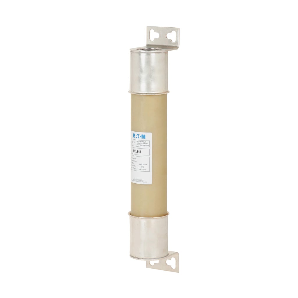 Eaton Bussmann series 5BCLS fuse, Single barrel, 3R designation, 4.8 kV, 100A, 50 kAIC, Motor start, BCLS, Class R, Bolt-in, Single barrel