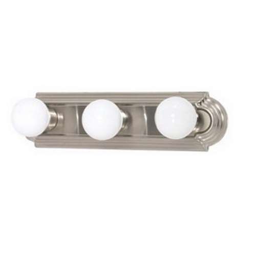 3 Light - 18 - Vanity - Racetrack Style - Brushed Nickel