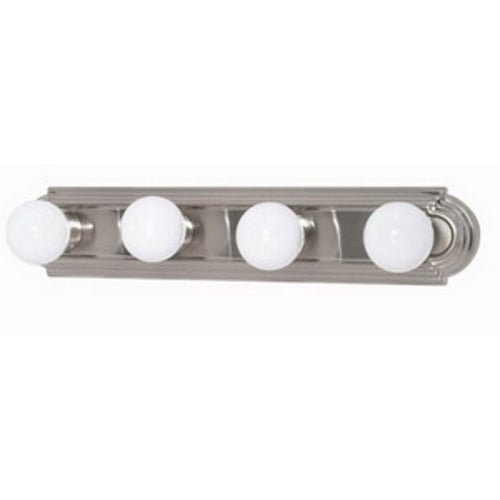 4 Light - 24 - Vanity - Racetrack Style - Brushed Nickel