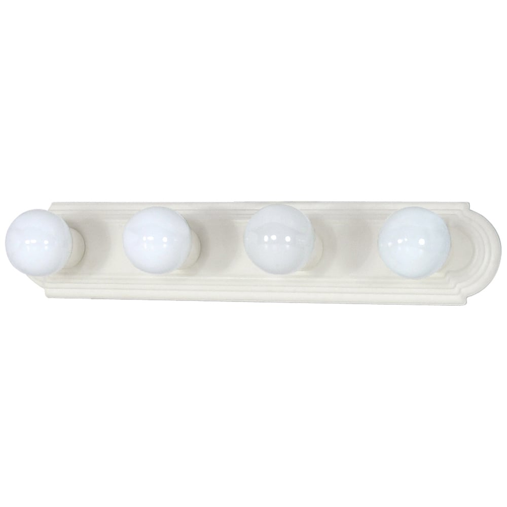 4 Light - 24 - Vanity - Racetrack Style - Textured White