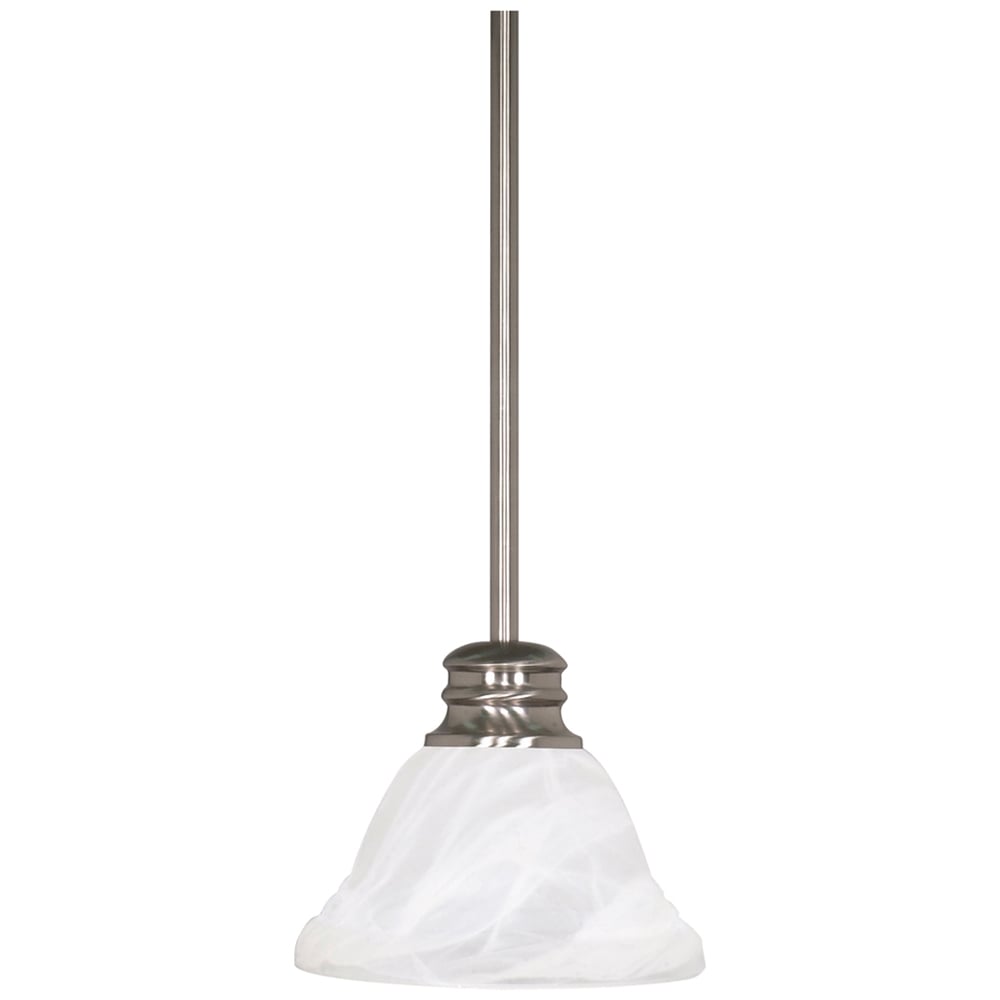 Empire ES - 1 Light 7 Mini Pendant w/ Alabaster Glass - (1) 13w GU24 Lamps Incl. - Brushed Nickel