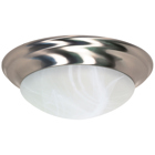 3 Light 17 Flush Mount Twist & Lock w/ Alabaster Glass - (3) 13w GU24 Lamps Incl. - Brushed Nickel