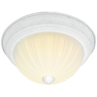 2 Light Cfl - 13 - Flush Mount - Frosted Melon Glass - (2) 13W GU24 Lamps Included - White