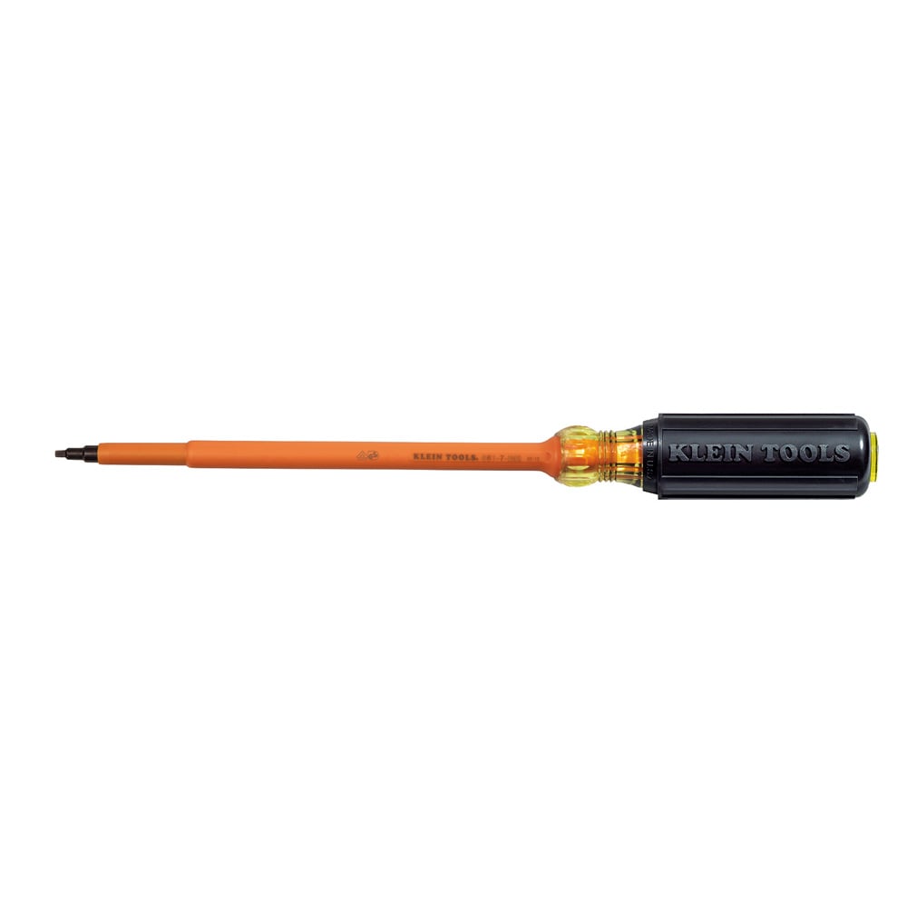 661-7-INS Screwdriver, #1 Square Point, 11.313 in OAL, Plastic Handle, Black Oxide, ASTM F1505