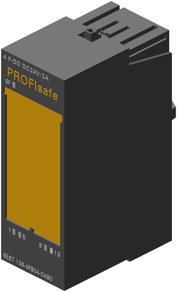 SIMATIC DP, ELECTRON. MODULE F. ET200S, 4 F-DO PROFISAFE, DC 24V/2A, 30 MM WIDTH UP TO PL E (ISO13849), UP TO SIL 3 (IEC 61508), ALSO USEABLE IN PROFINET- NETWORKS WITH IM151-3 HF