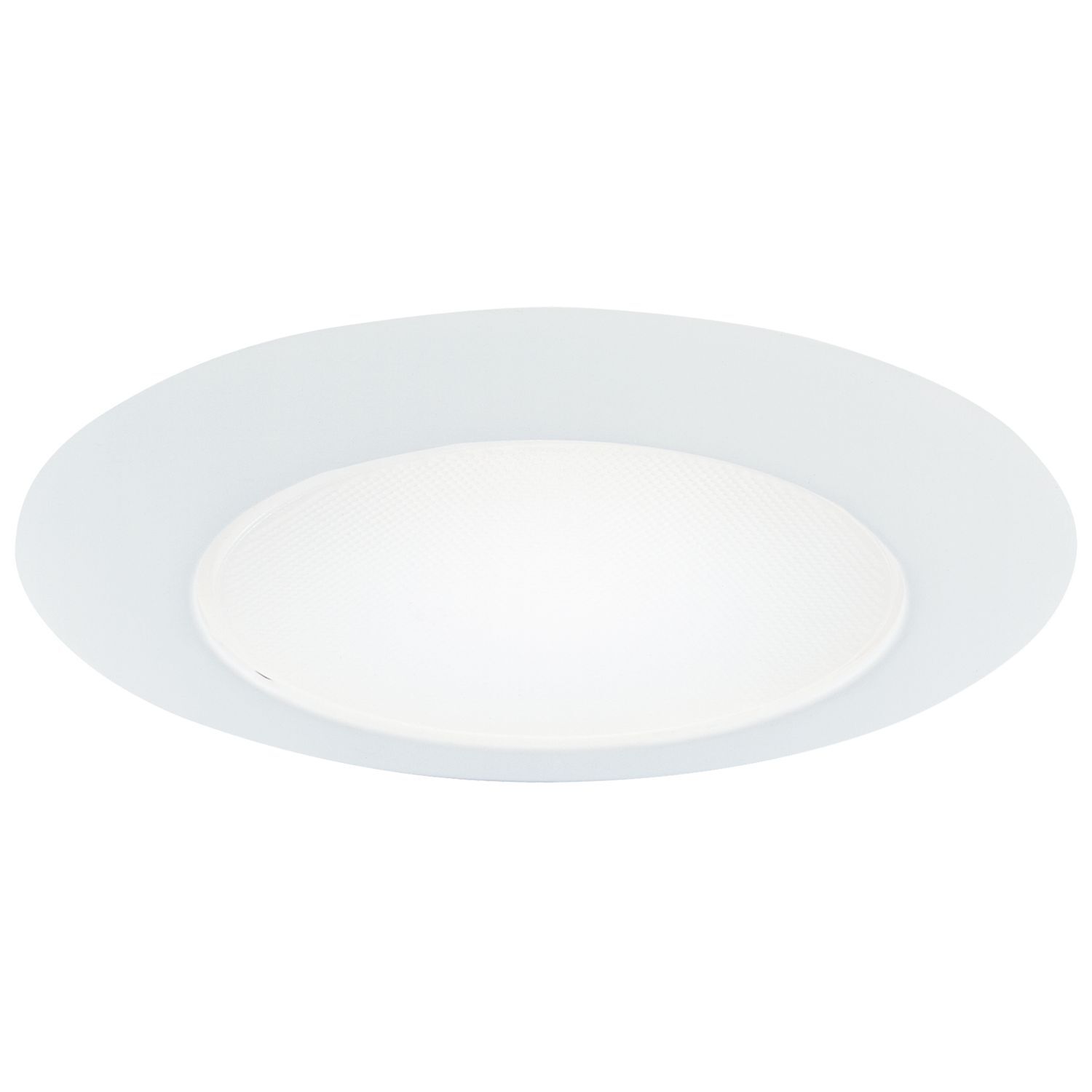 6" Trim Wet Location and Air-Tite Listed White Trim with Frosted Albalite Lens