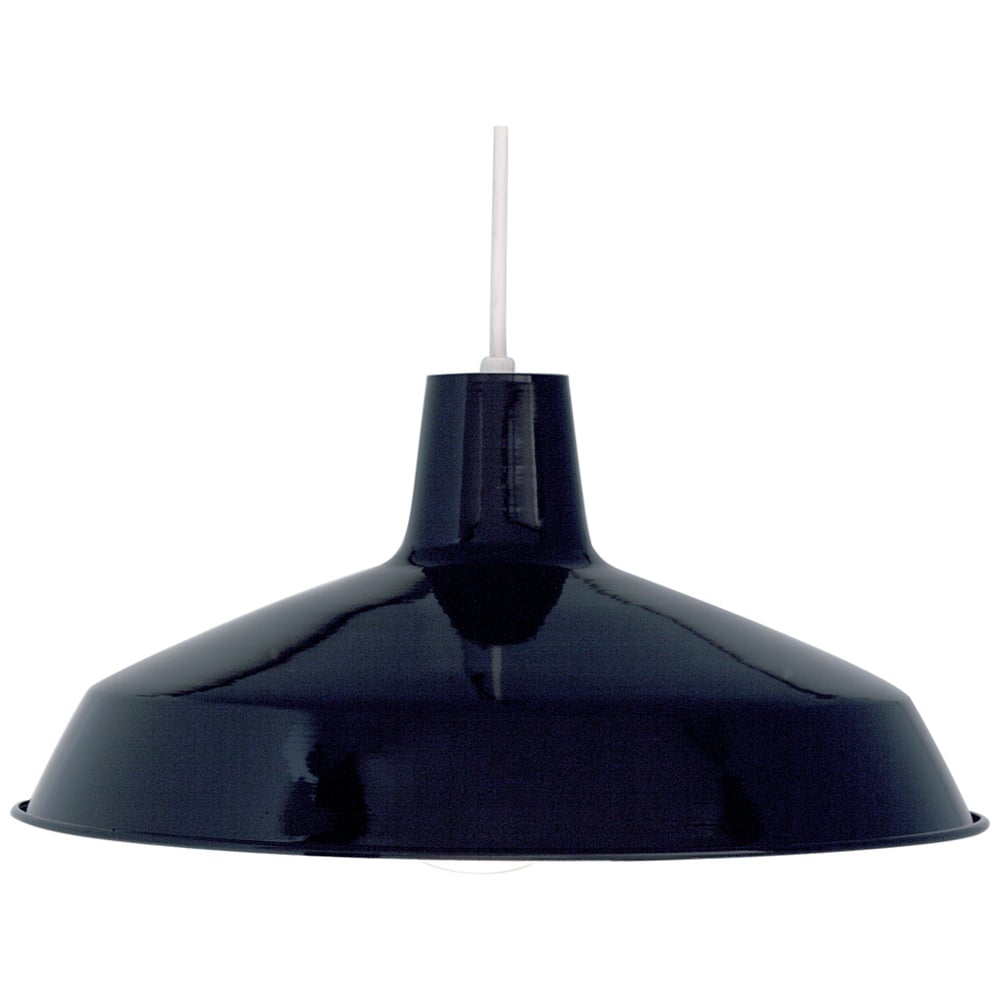 1 Light - 16 - Pendant - Warehouse Shade - Black