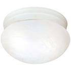 2 Light - 10 - Flush Mount - Medium Alabaster Mushroom - Textured White
