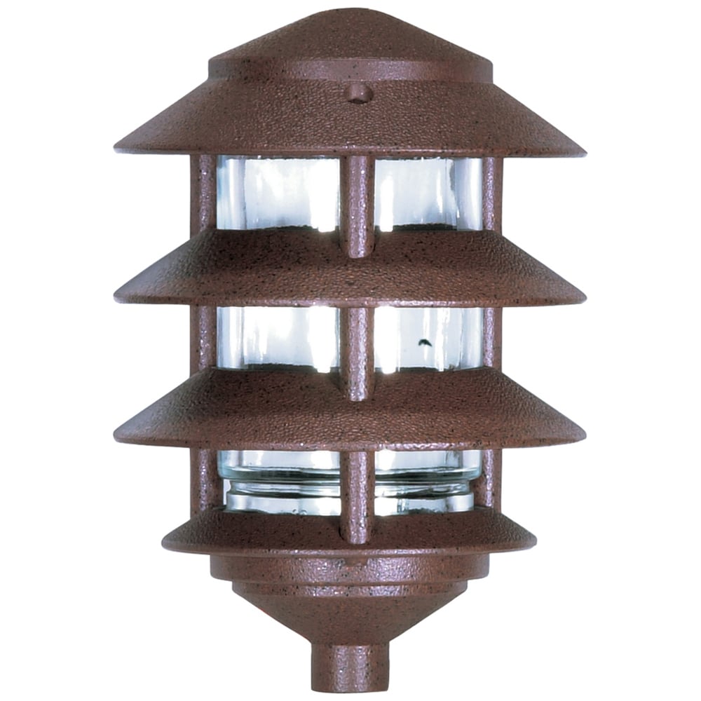 4 LOUVER PAGODA GARDEN LIGHT - Old Bronze