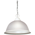 1 Light - 15 - Pendant - Frosted Prismatic Dome - Textured White