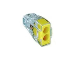 PUSHWIRE®  splicing connector; 2-conductor; yellow; Box of 100 pieces