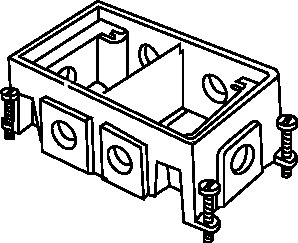 2-GANG CAST IRON FLOOR BOX