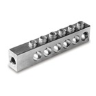 Aluminum Transformer Connector, #12 - 350 kcmil, Aluminum and Copper, Stud size 5/8 inch, Four Conductor, length 5-1/4 inch, Uses boot no. SB 17