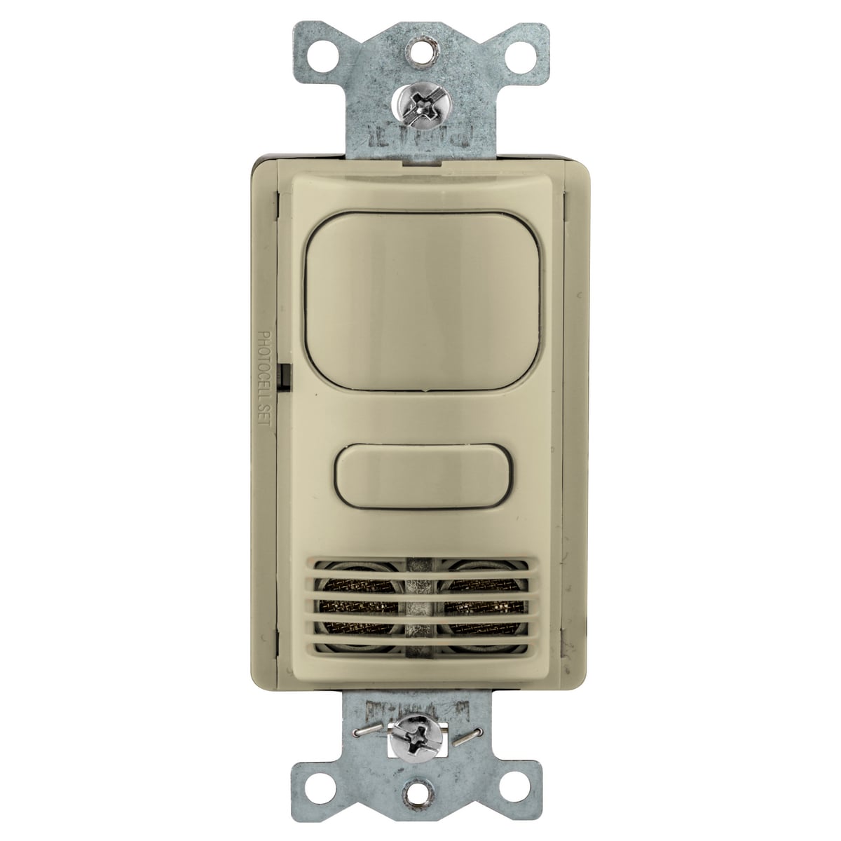 Occupancy Sensing Products, Wall Switch,Occupancy or Vacancy, Dual Tech, 1 Relay, 1000 Square Feet, 800WIncandescent, 1000W Fluorescent @ 120V AC, 1800W Fluorescent @ 277V AC,120/277V AC, With Photocell, Ivory