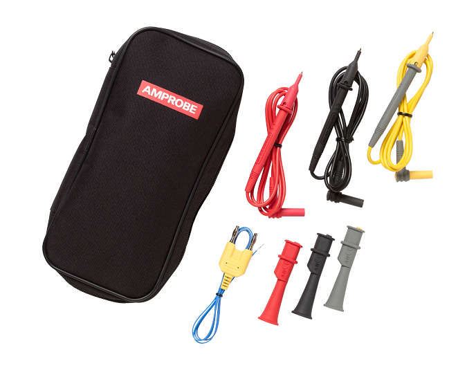 Whether you need an amp clamp for HVAC, general electrical or motor testing applications, this Clamp Meter features a large backlit display and has the features you need. HVAC technicians will find the temperature and capacitance measurements they need plus DC Microamps for testing flame sensors. It also had core motor testing capabilities such as motor rotation, 3-phase sequence testing, and inrush current measurement for motor start-up monitoring. The low pass filter allows you to accurately measure current and voltage on variable frequency drives. The Amp-Tip function allows for precise measurement of current down to the tenth of an Amp, enabling accurate current measurement of both large and small diameter wires. It also offers a full range of standard multimeter features, including AC current, AC DC voltage, frequency, True-RMS, non-contact voltage detection, resistance, continuity and a CAT III 600 V safety rating.