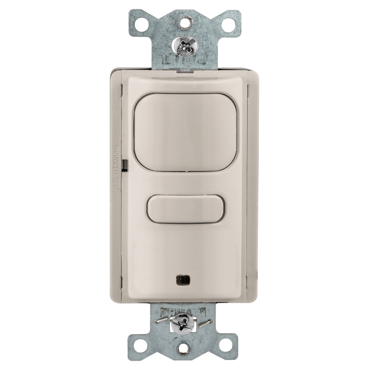 Occupancy Sensing Products, Wall Switch,Occupancy or Vacancy, Passive Infrared, 1 Relay, 1000 Square Feet,800WIncandescent, 1000W Fluorescent @ 120V AC, 1800W Fluorescent @ 277VAC, 120/277V AC, With Photocell, Light Almond