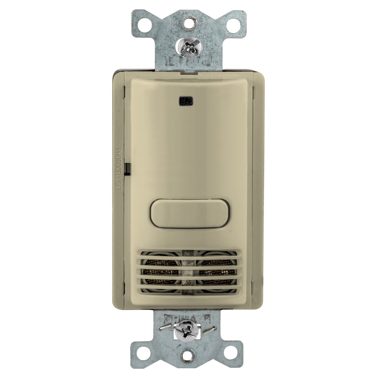 Occupancy Sensing Products, Wall Switch,Occupancy or Vacancy, Ultrasonic, 1 Relay, 1000 Square Feet,800WIncandescent, 1000W Fluorescent @ 120V AC, 1800W Fluorescent @ 277VAC, 120/277V AC, With Photocell, Ivory