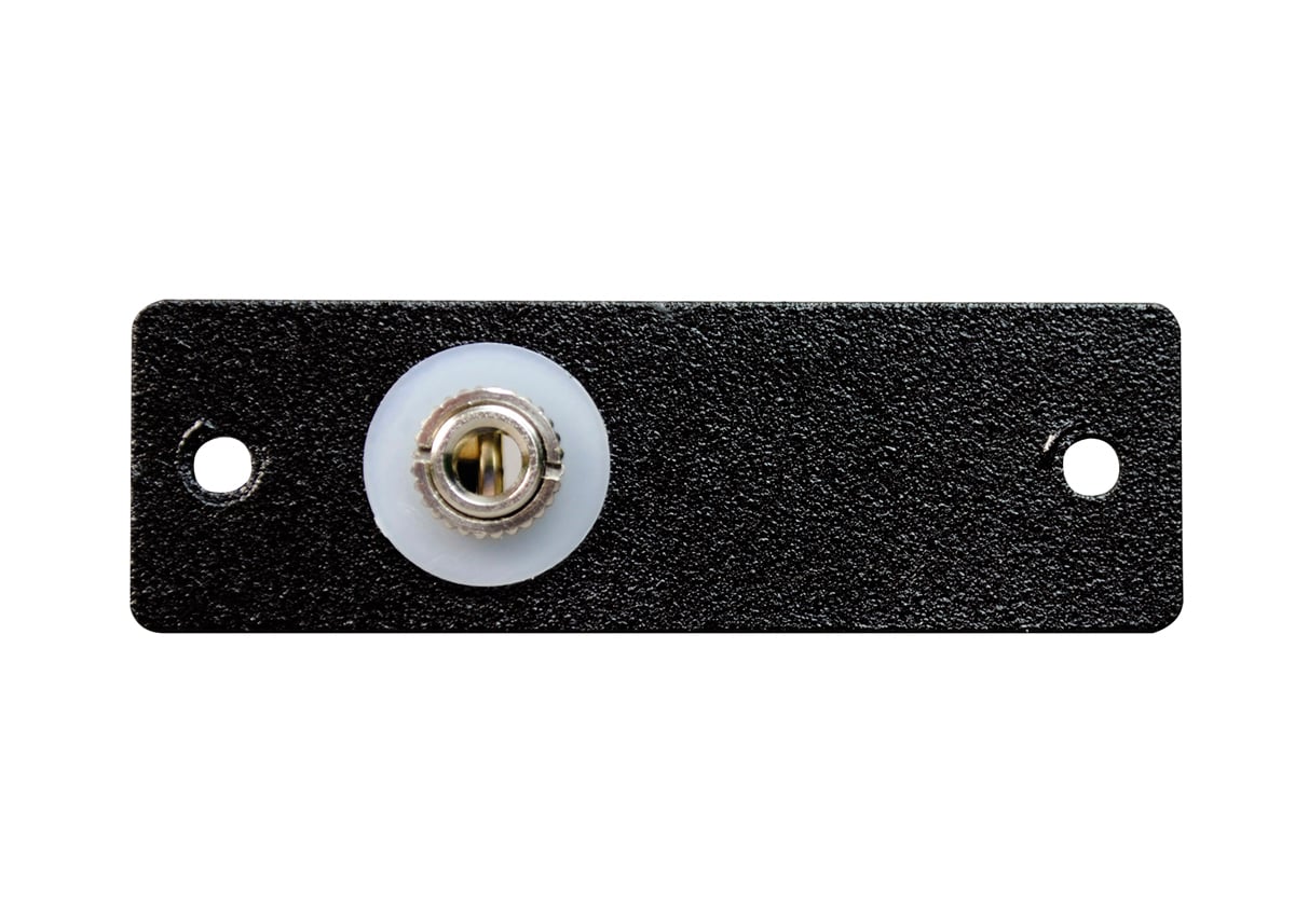 AVIP Series Single Device Plate; (1) 3.5 mm Stereo Mini Jack to Captive Screw Terminal, Black