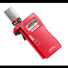 This Amprobe Battery Tester is designed for one-handed, comfortable and reliable battery measurements. The uniquely designed tester offers an ergonomic slider and a v-shaped side cradle to better hold batteries in place during testing and a contoured case shape that fits neatly in your hand. Testing your batteries has never been easier.