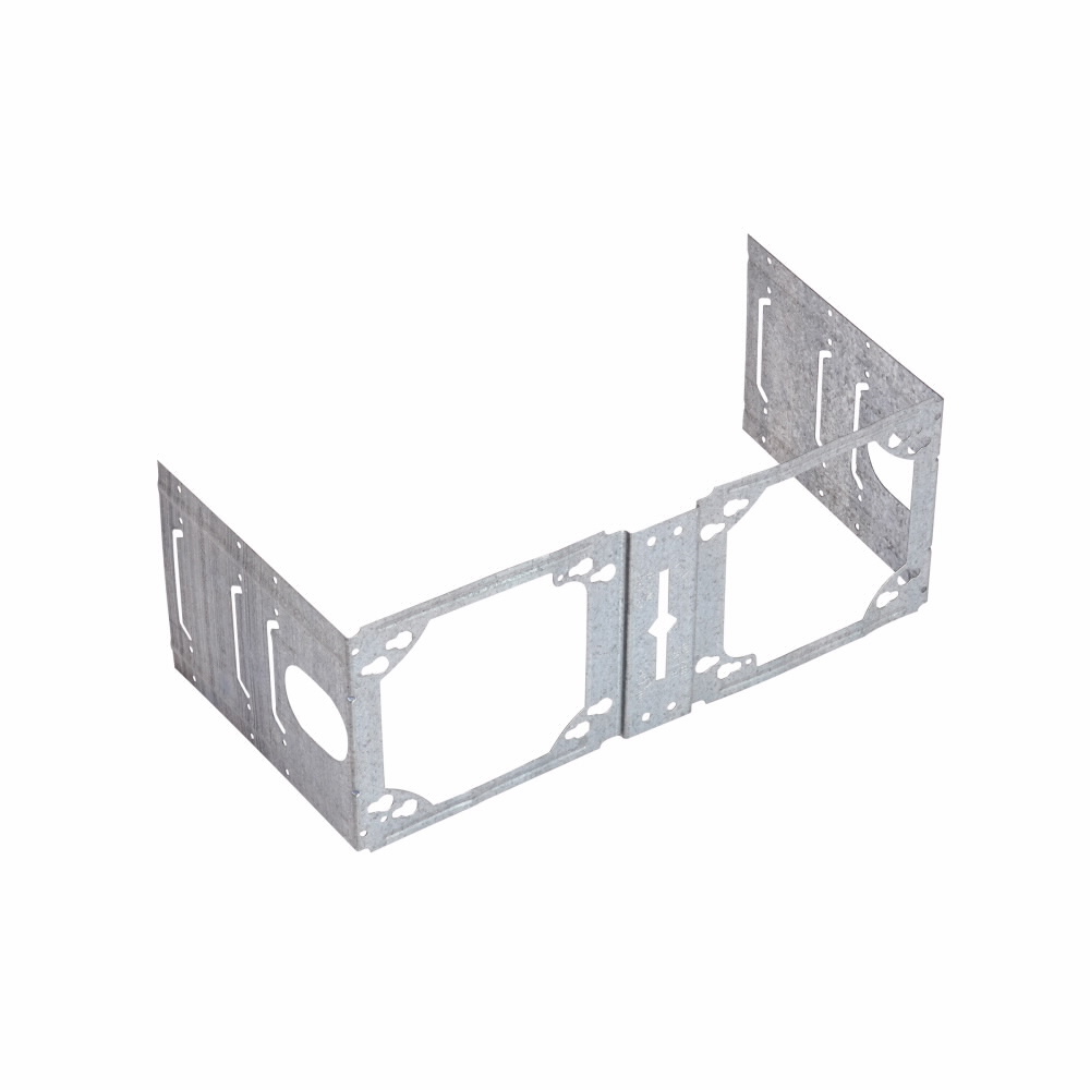 Eaton B-Line series box support fasteners, Wall studs, 1" Height, 1" Length, 1" Width, 0.48lbs, Metal stud size: 6", 5.5", 3.63", 2.5", Box support brackets, Double-set, Pre-galvanized